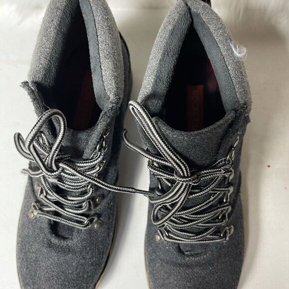 Rocket Dog flannel  gray lace up boots with weather distress soles SZ8.5 - Picture 3 of 8